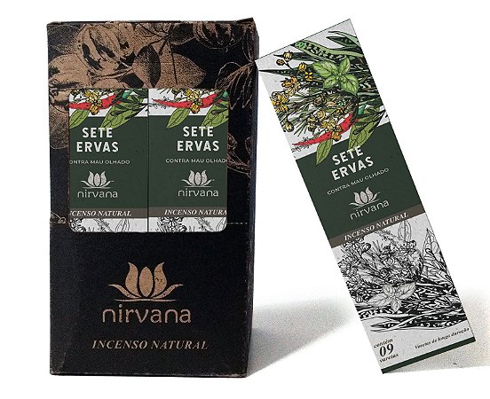 Incenso Nirvana natural aroma Sete Ervas