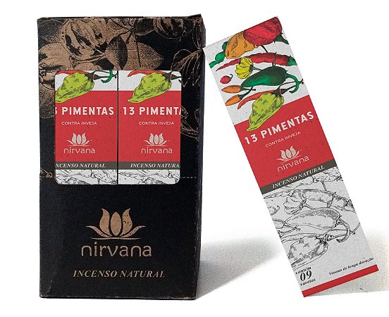 Incenso Nirvana natural aroma 13 pimentas