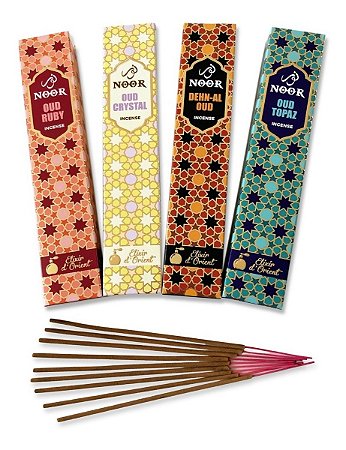 Incenso Massala Kit Noor 4 Aromas Fantasticos