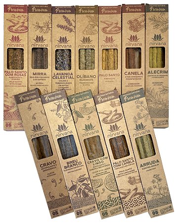 Incenso Nirvana Premium Mix 12 Caixas 12 Aromas 100% Natural
