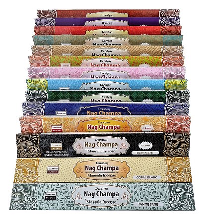 Incenso Nag Champa Massala Indiano linha completa com 14 aromas