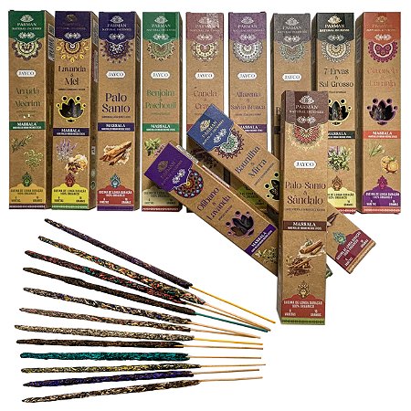 Incensos naturais Collection 12 aromas incriveis