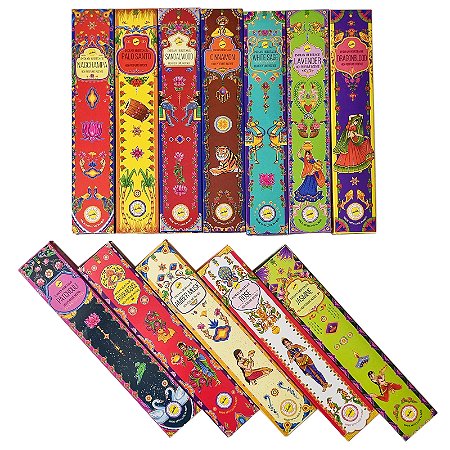 Incenso Massala indiano SreeVani Heritage kit com 12 aromas