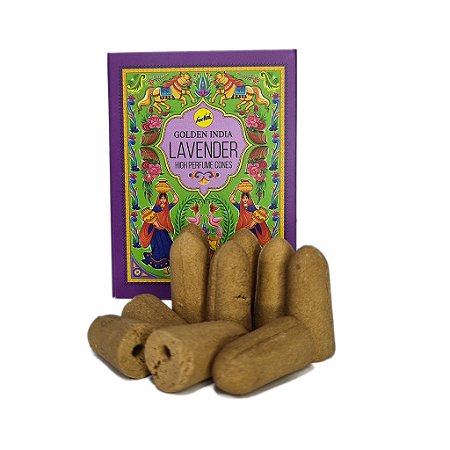 Incenso Cone Cascata Golden Lavanda 10 cones