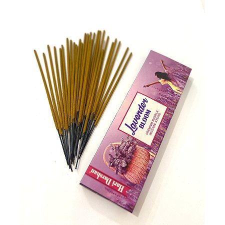 Incenso Lavanda Bloom Massala Indiano Natural 50gr por caixa linha premium