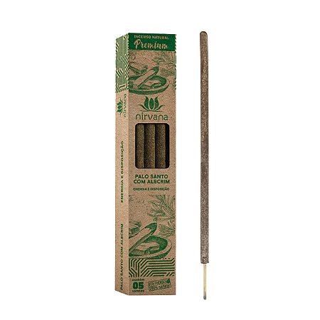 Incenso Nirvana Premium Natural Palo Santo com Alecrim