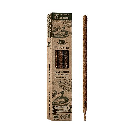 Incenso Nirvana Premium Natural Palo Santo com Sálvia