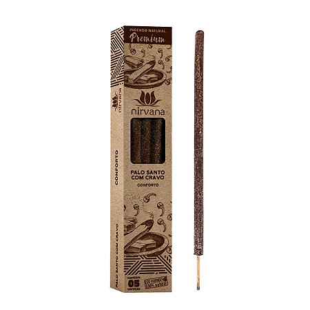 Incenso Nirvana Premium Natural Palo Santo com Cravo