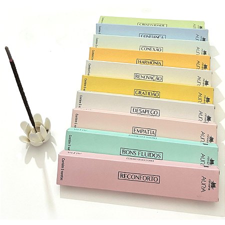 Kit Incensos Nirvana Aura linha completa 10 Aromas
