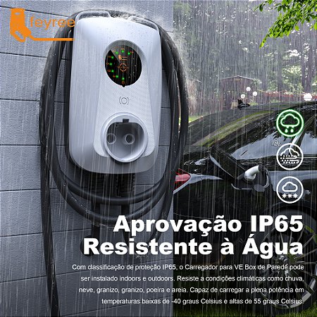 Feyree ev carregador type2 32a 7kw ajustar corrente tomada de carregamento rápi
