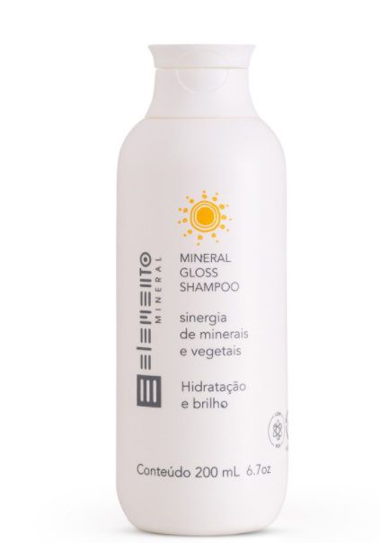 Shampoo Mineral Gloss Hidratação e Brilho 200ml - Elemento Mineral