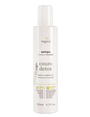 Xampu Couro Detox Controla a Oleosidade 200ml - Vegana WNF
