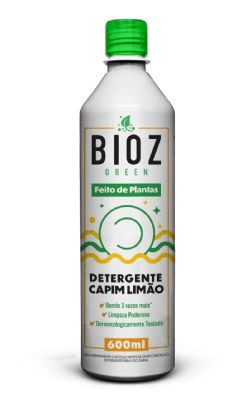 Detergente Capim Limão Natural e Vegano 600ml - Bioz Green