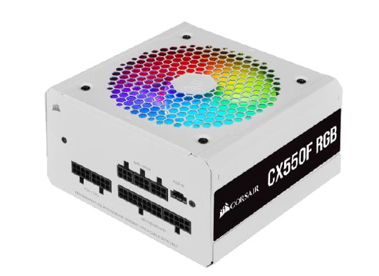 FONTE ATX 550W - CX550F FULL MODULAR - RGB WHITE - 80 PLUS BRONZE - COM CABO DE FORCA - CP-9020225-BR