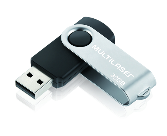 Pen Drive 32GB USB Preto Multilaser - PD589