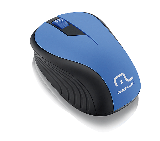 Mouse sem Fio 2.4GHz 1200DPI Preto/Azul Multilaser - MO215