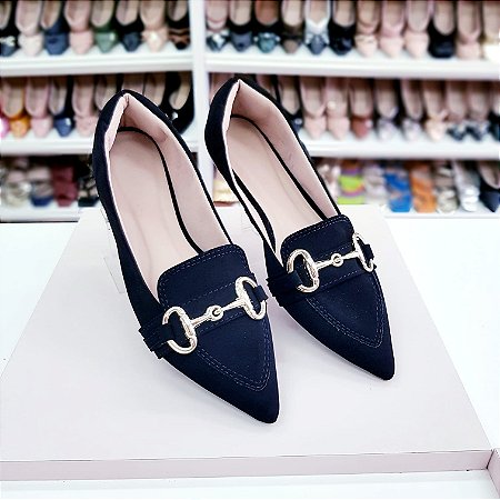 Sapatilha Mocassim Rafaela Preto Nobuck