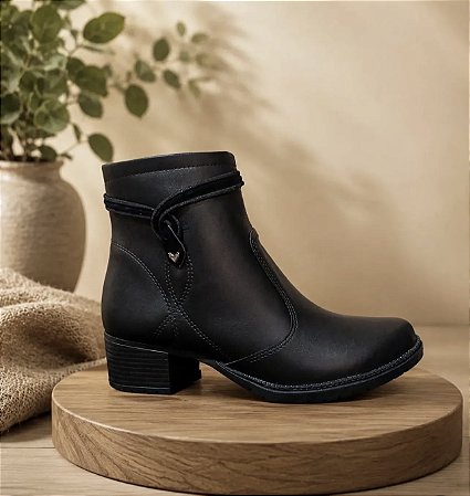 Bota Feminina Mississipi Cano Curto Com Zíper