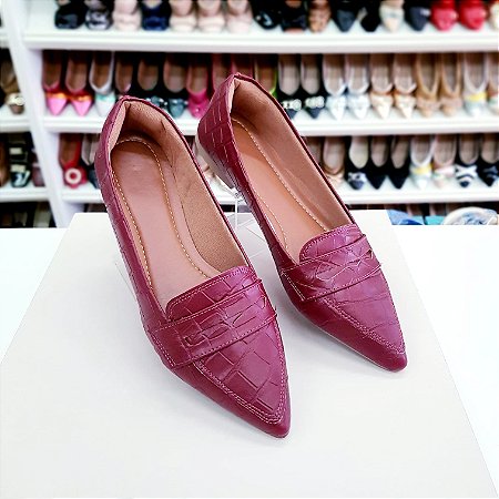 Sapatilha Mocassim Rafaela Croco Marsala