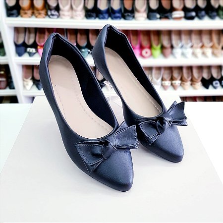 Sapatilha bico fino Eva preta