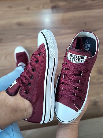 Tênis All Star Bordo com preto