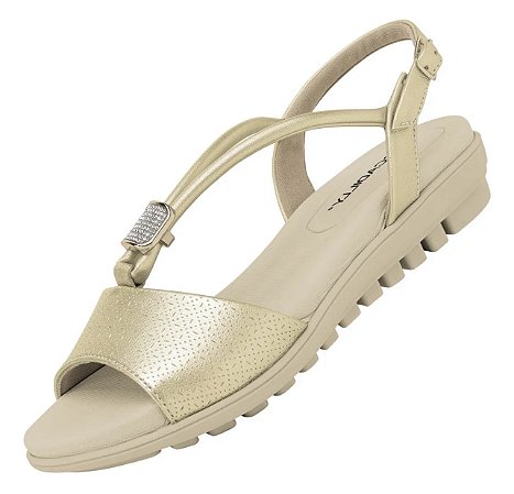 Sandália Ortopédica Piccadilly Dourada