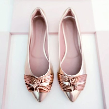 Sapatilha Luxo Rose Gold