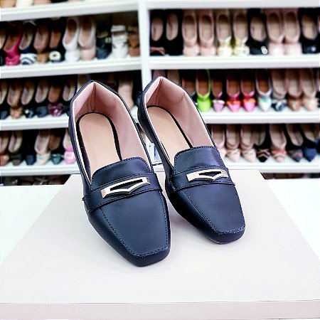 Mocassim bico quadrado Marcia Preto