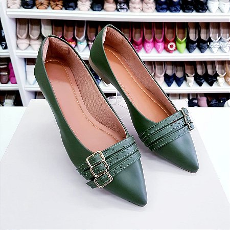 Sapatilha bico fino Alice Verde