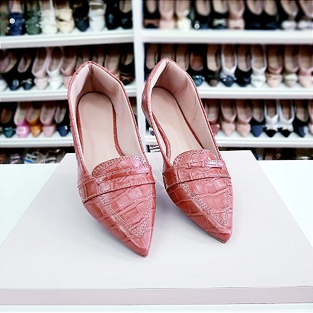 Sapatilha Mocassim Rafaela Croco Telha