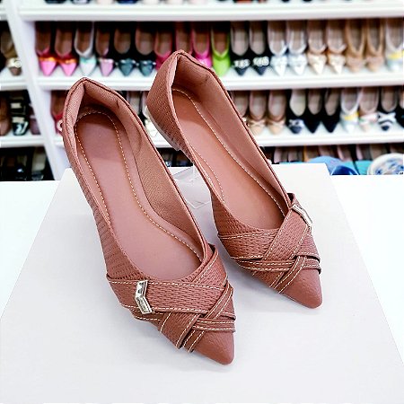 Sapatilha bico fino alongado Adriana Caramelo Snick