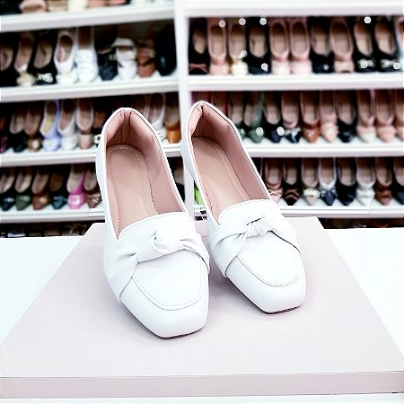 Mocassim bico quadrado de Nozinho Off White