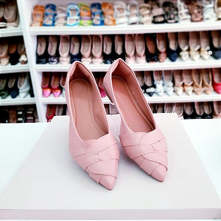 Sapatilha bico fino alongado Infinito Rose