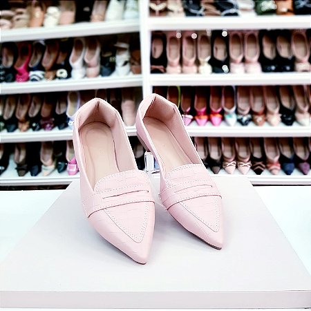 Sapatilha Mocassim Rafaela Croco Rose