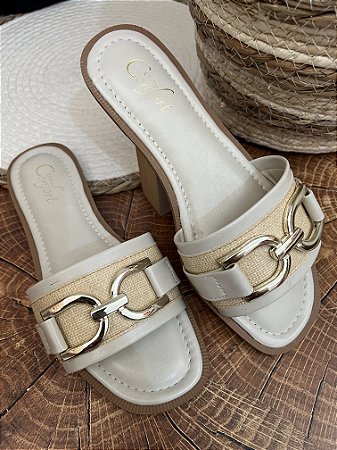 Rasteirinha Clube confort Branca