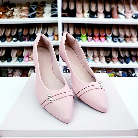 Sapatilha bico fino dois pontinhos Nude