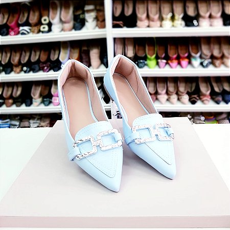 Sapatilha bico fino Renata Azul bb