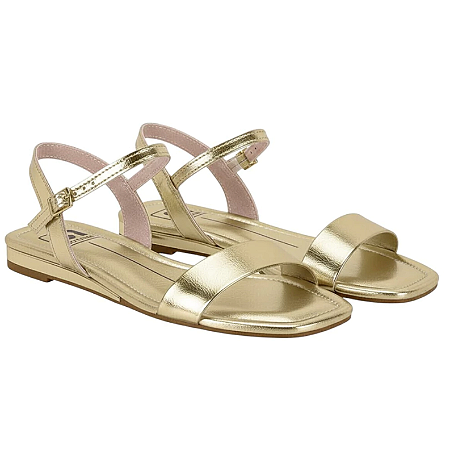 Sandália Rasteira Moleca Feminina Dourada