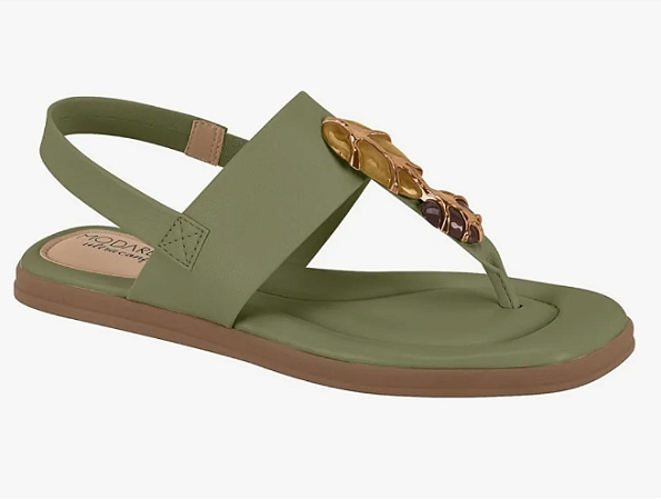 Sandália Rasteira Feminina Modare Ultra Conforto Verde