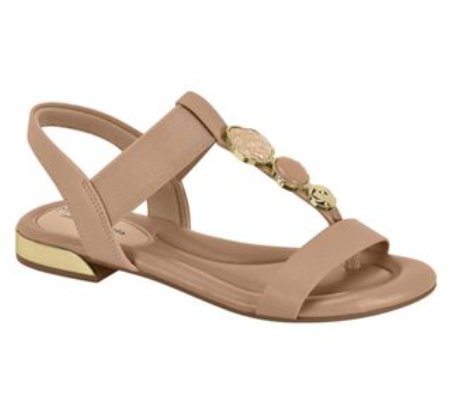 Sandália Rasteira Feminina Modare Ultra Conforto Nude