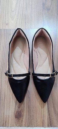 Sapatilha Bailarina bico fino Preta
