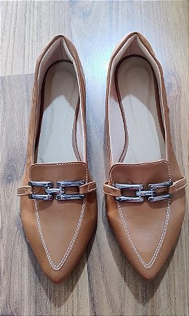Sapatilha Bico Fino Katia Caramelo tamanho especial