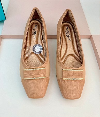 Sapatilha Feminina Piccadilly Nude Claro Linha Conforto