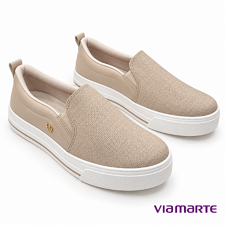 Slip On Via Marte 027-007-06 Creme