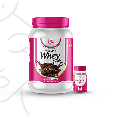 Kit Feminino: Whey Relish Femino + Colágeno Be 90 cápsulas