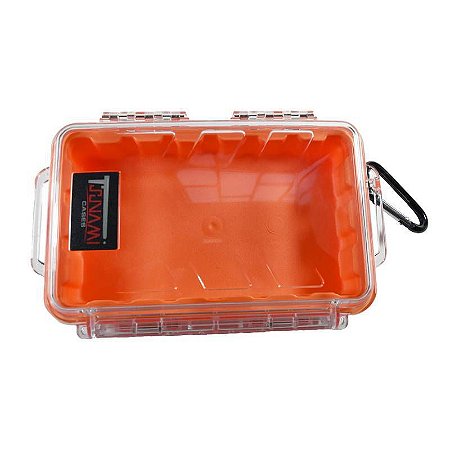 Caixa Estojo Tatico Case Multiuso Impermeavel 19,8X13X4Cm Tsunami Cases 161004 Cor:Laranja