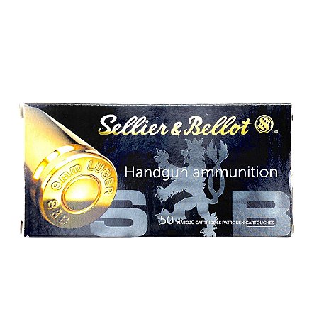 Munição Sellier & Bellot 9mm LUGER JHP 115GR - Caixa 50