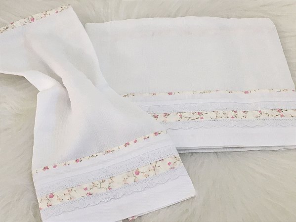 Kit de Fraldas com 2 peças Fralda de Boca e Fralda de Passeio