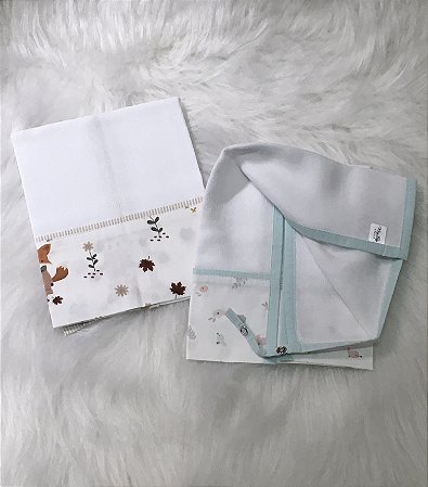 Fralda de Boca Estampa Raposinha