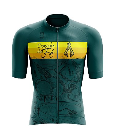 Camisa ciclismo Caminho da Fé - Nossa Senhora  - VERDE